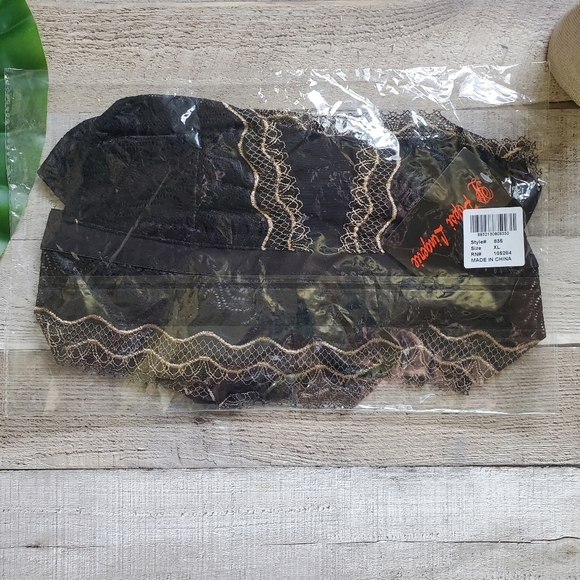 POPSI | "Casual Babe" Bralette Set in Black/Gold sz XL - Picture 3 of 3